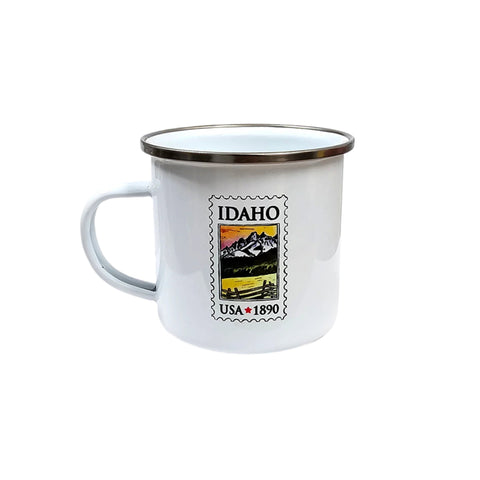 Idaho Postage Stamp Enamel Mug