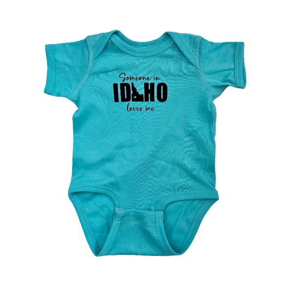 Someone in Idaho Loves Me Aqua Onesie,Eco-friendly Water-based Inks