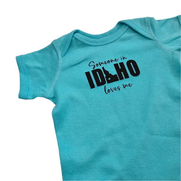 Someone in Idaho Loves Me Aqua Onesie,Eco-friendly Water-based Inks