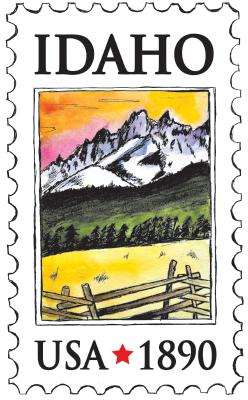 Idaho Postage Stamp Sticker